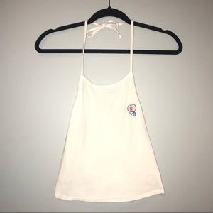 White Halter Top